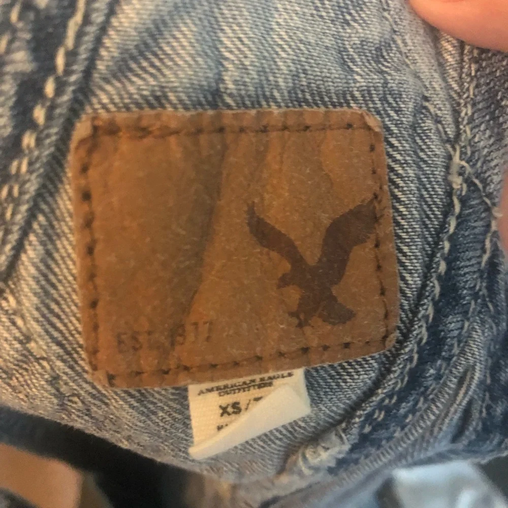 VTG Y2K American Eagle AEO Soft Shortalls Overalls Sz. XS Garden Girl  Fringe